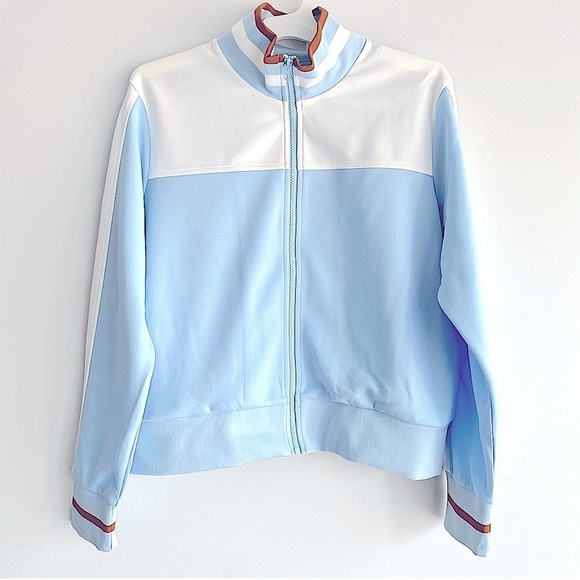 Women's Track Zip-Up Jacket - Wild Fable Baby Blue/White Size XL - Picture 6 of 9